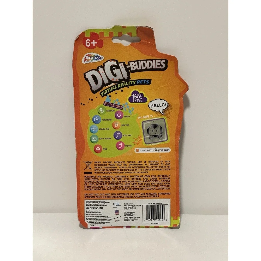 New Grafix Digi Buddies Green Virtual Reality Pet 168 Pets To Play